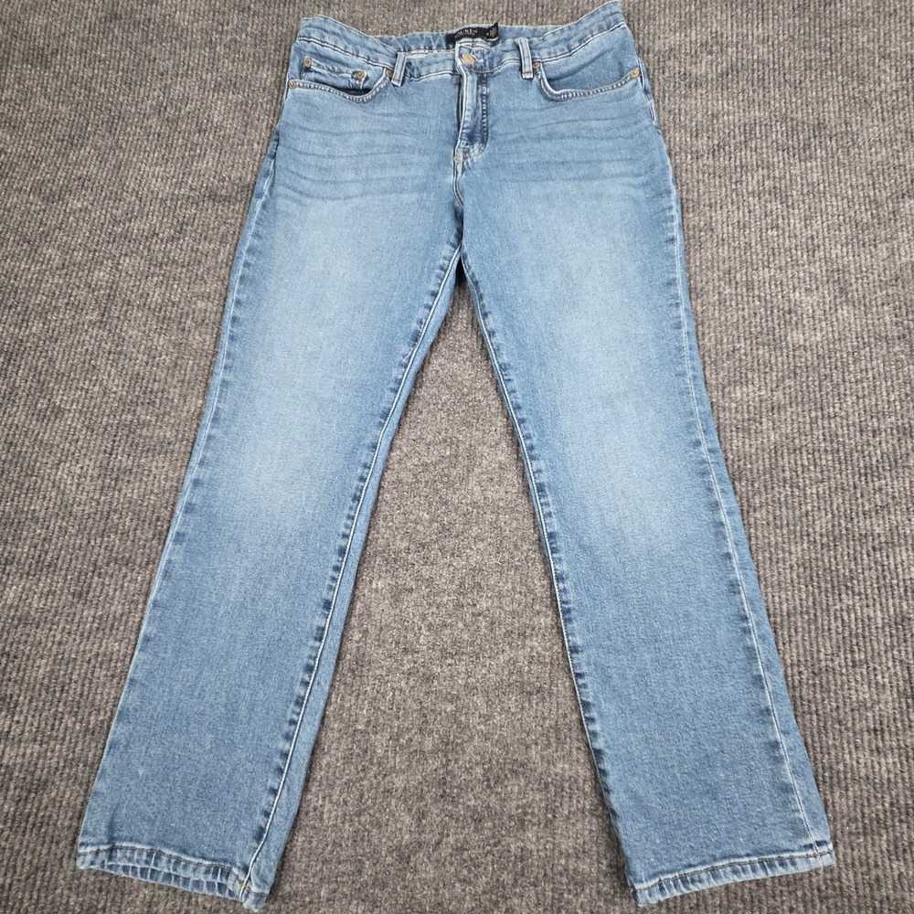 Lauren Ralph Lauren Womens Jeans Light Wash Straight Leg Size‎ 12X29L